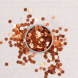 copper metallic sequins, copper sequins