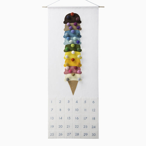 sugar house shop, countdown calendar, ice cream felt craft