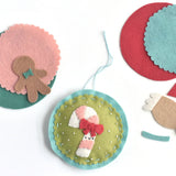 Classic Christmas Felt Ornaments, Wild Olive