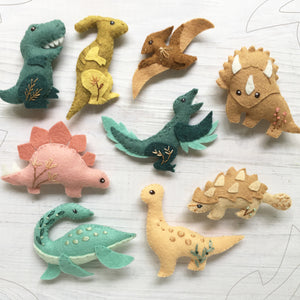 Dinosaurs Felt Pattern