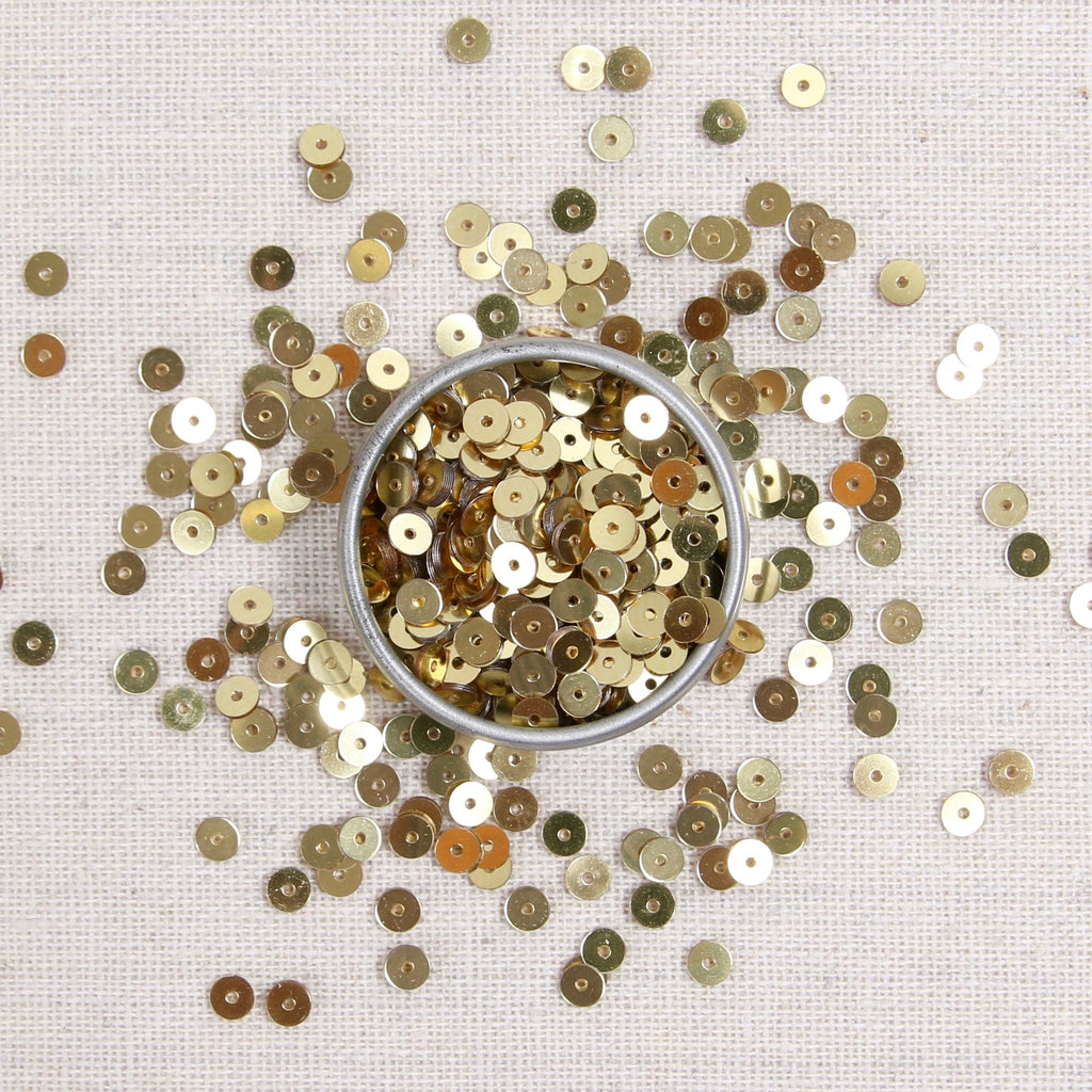 gold sequins, metallic gold sequins