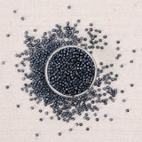 graphite seed beads, dark gray seed beads, charcoal seed beads, black seed beads