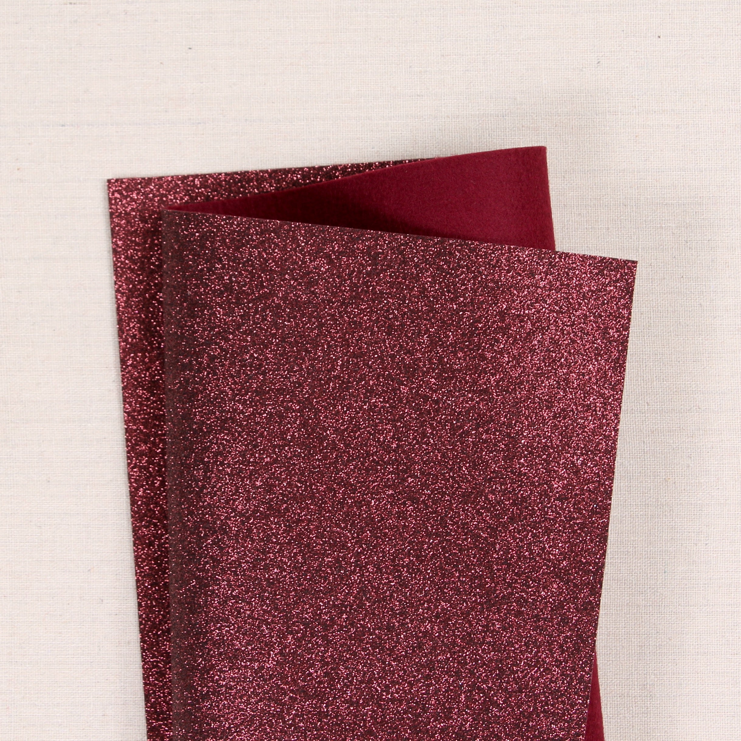 Burgundy Glitter Felt