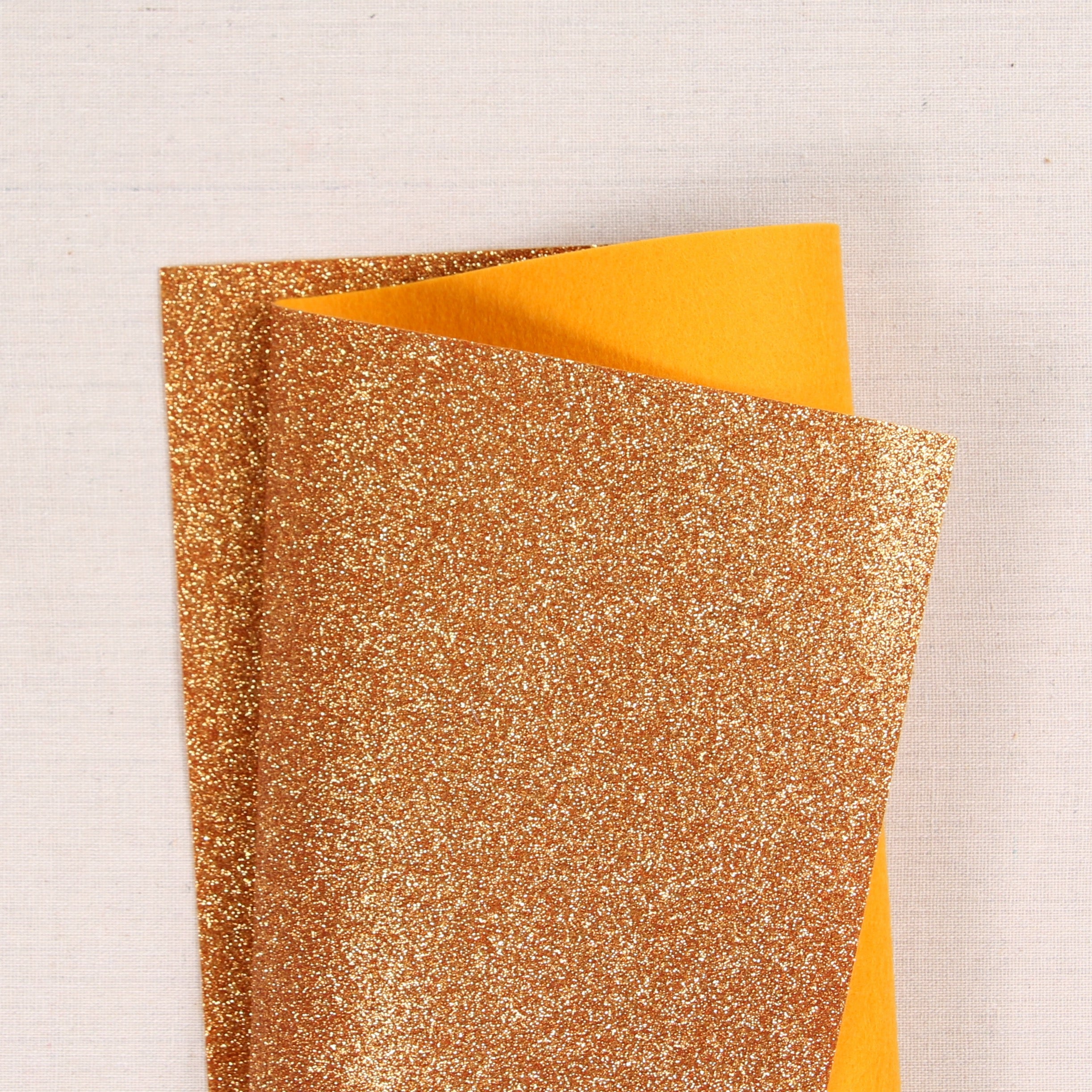 Pumpkin Glitter Felt