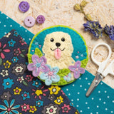 Golden Retriever Felt Craft Brooch Kit