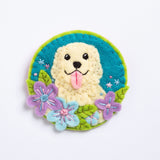 Golden Retriever Felt Craft Brooch Kit