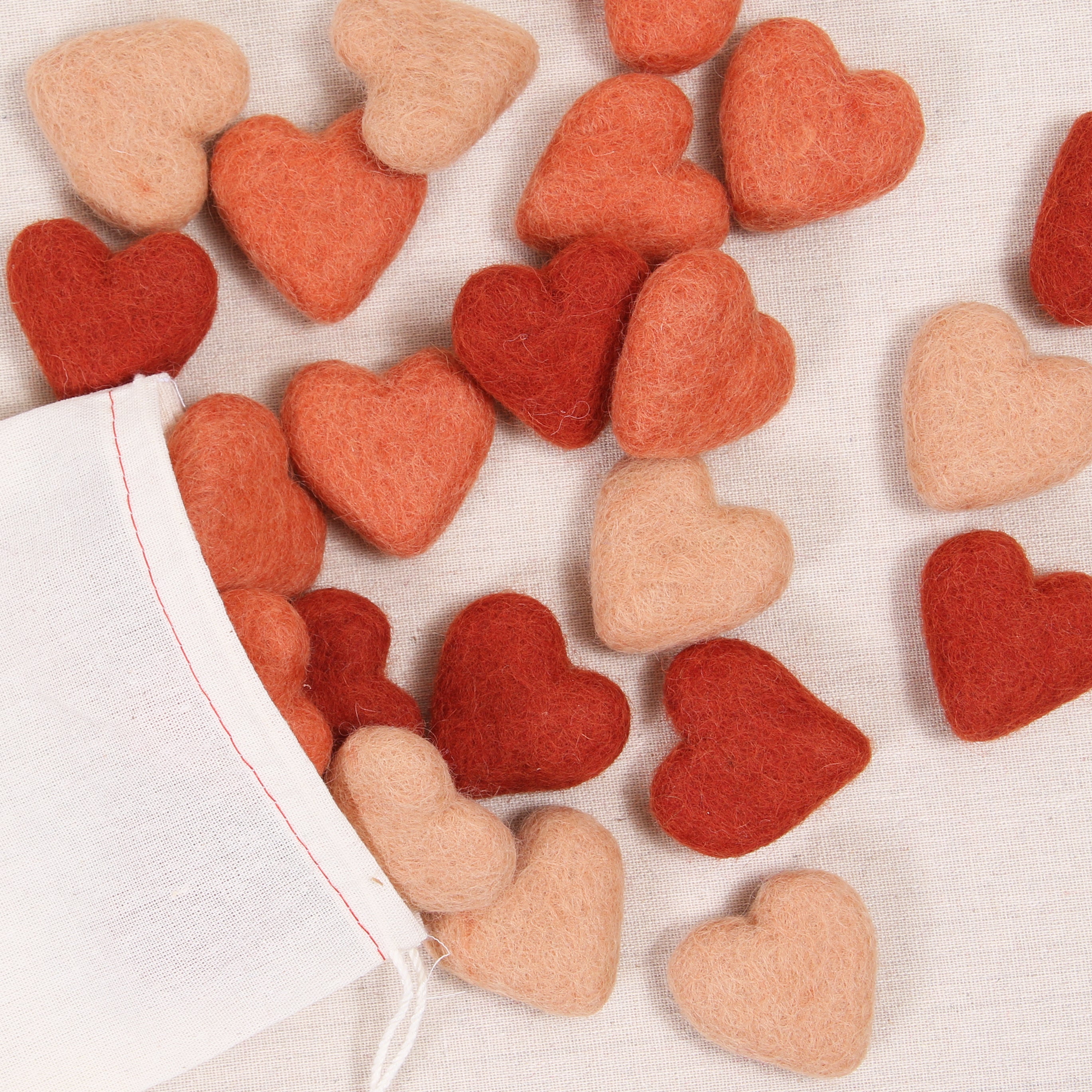 Hearts, Mixed Peach