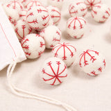 Scandinavian Stitched Poms, White