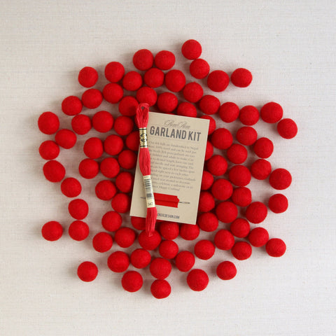 Red Felt Balls – Benzie Design