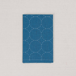 Sashiko Fabric, Circle Pattern in Blue