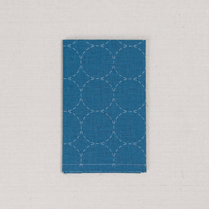 Sashiko Fabric, Circle Pattern in Blue