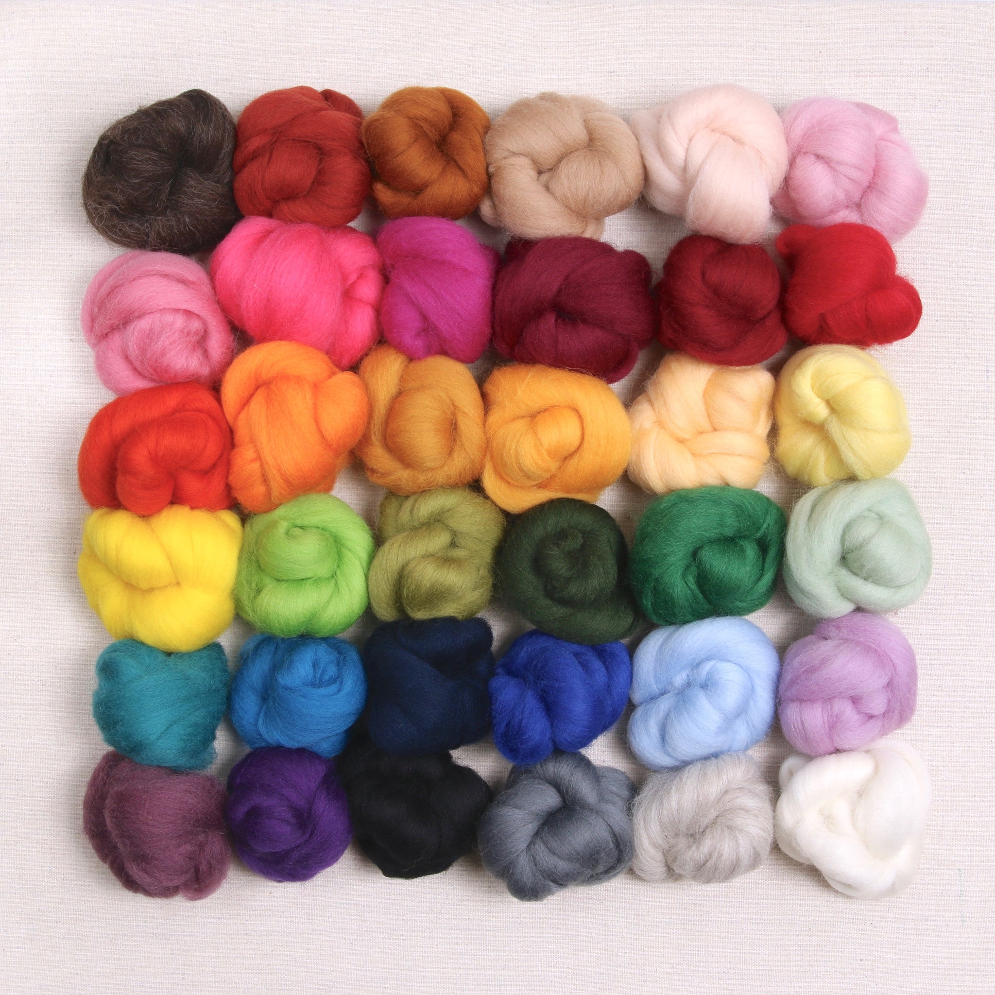 Pastel Colors Wool Roving
