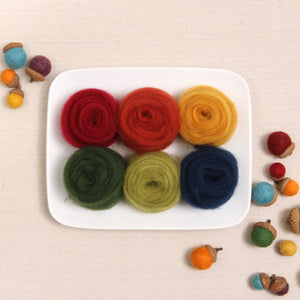 Autumn Colors Wool Roving