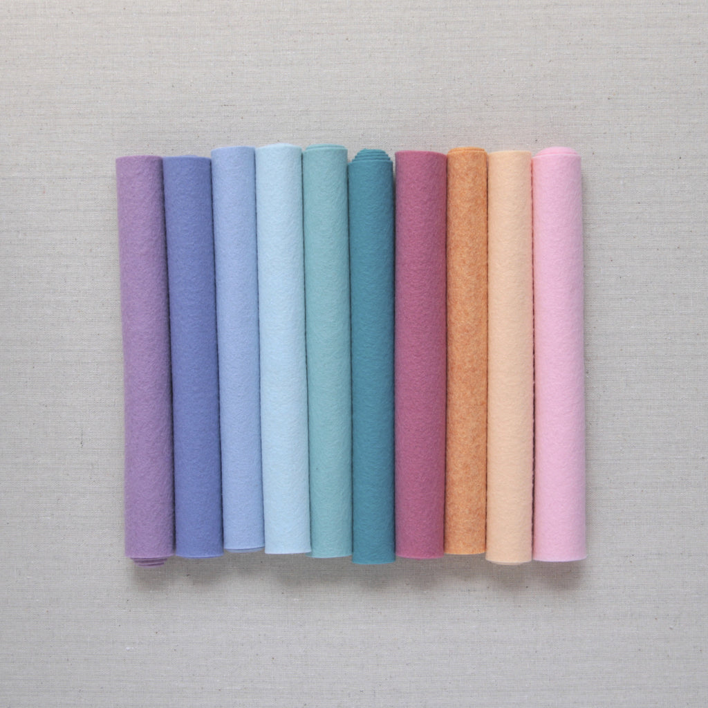 Periwinkle Wool Blend Felt, Benzie Reserve Color