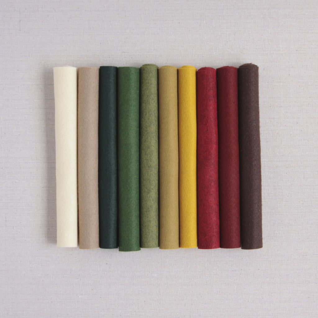Crimson Wool Blend Felt