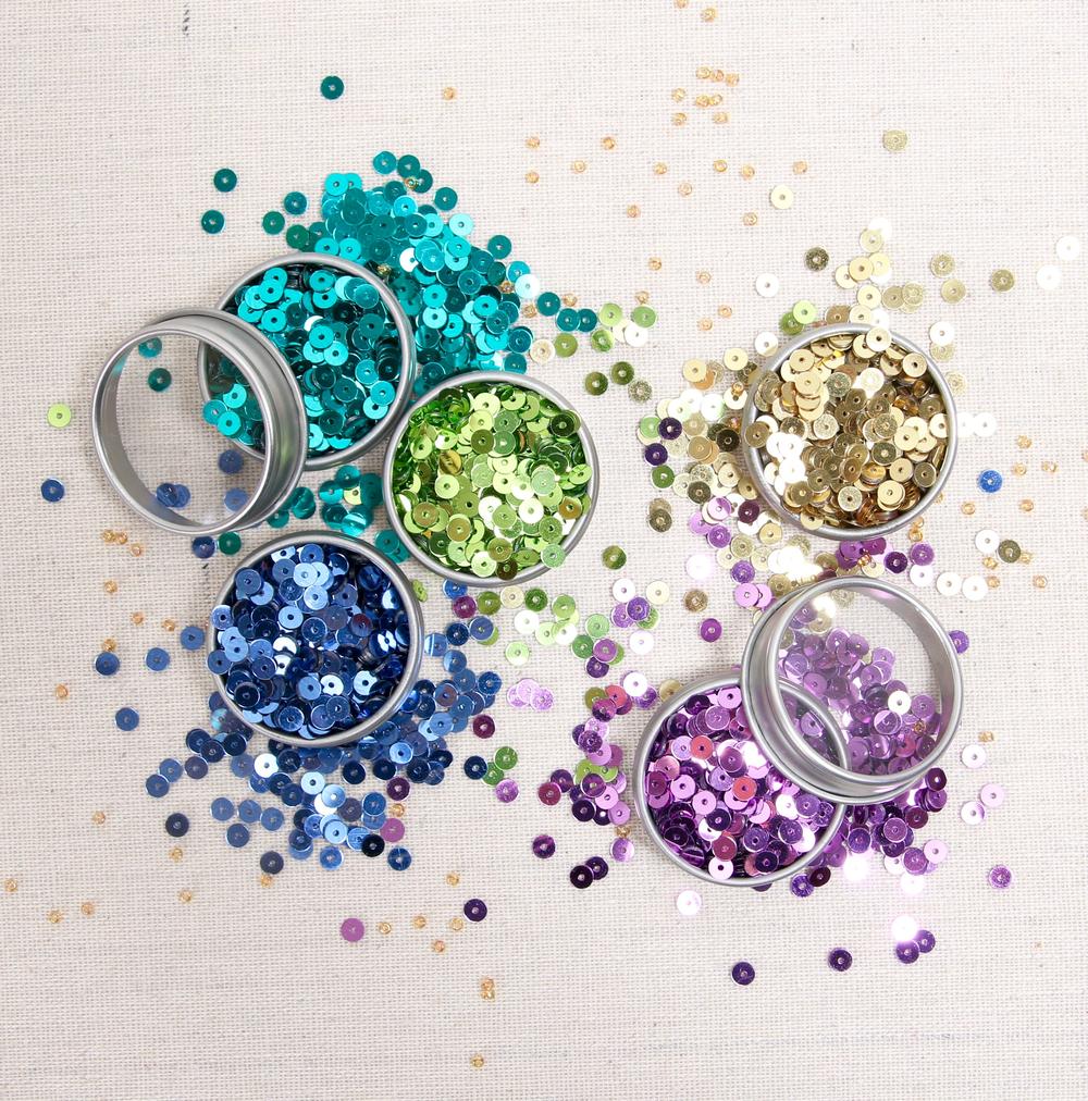 Metallic Sequins or Beads: Graphite