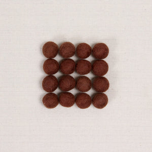 Acorn Brown Felt Balls