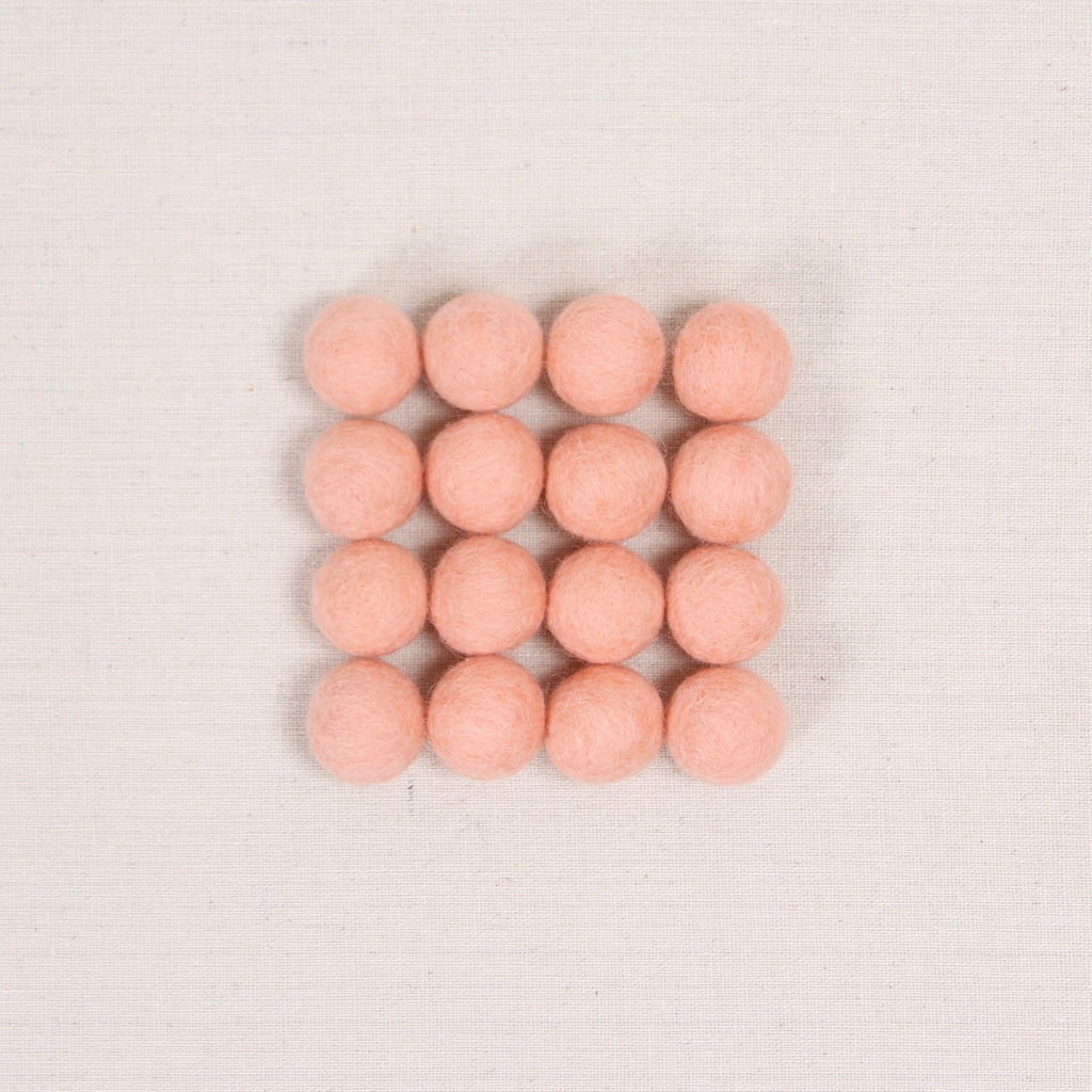 Blush Felt Balls