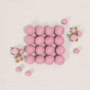 Orchid Felt Balls