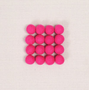 Magenta Felt Balls