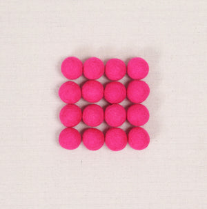 Magenta Felt Balls