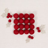 Crimson Felt Balls