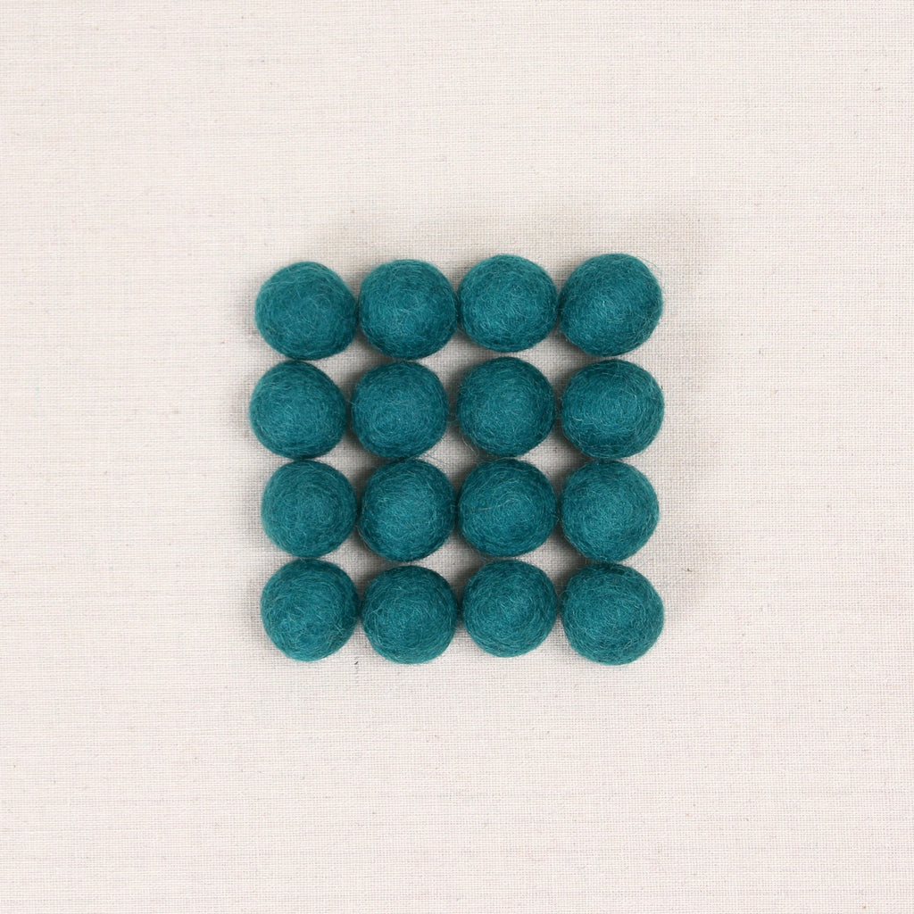 Turquoise Felt Balls