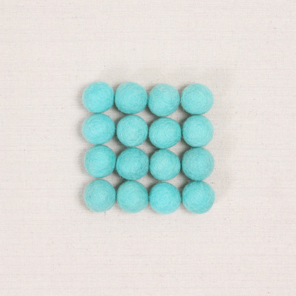Aqua Felt Balls