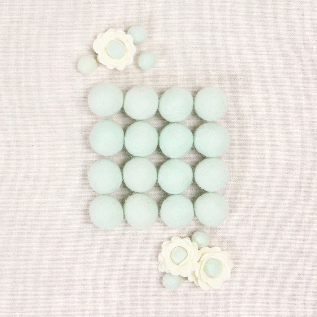 Mint Felt Balls