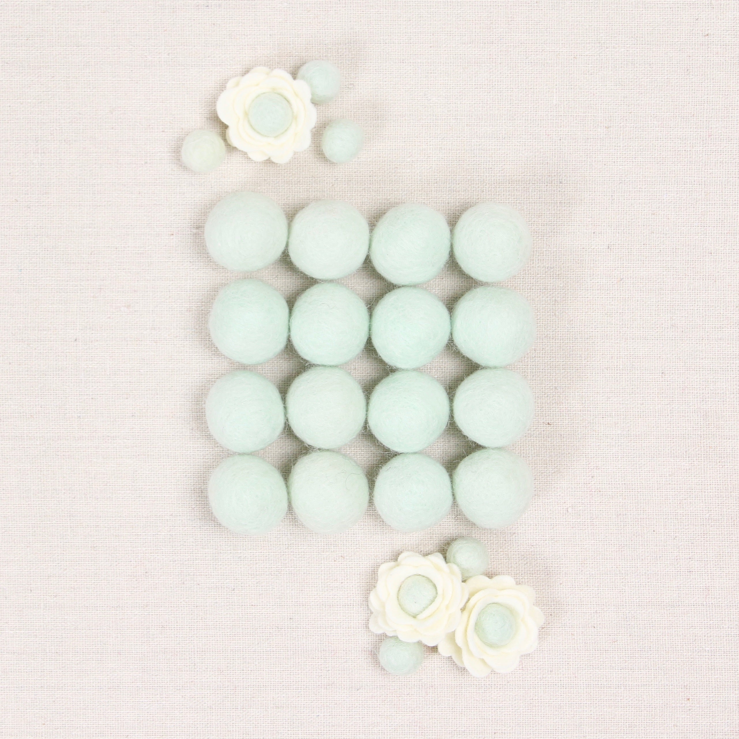 Mint Felt Balls