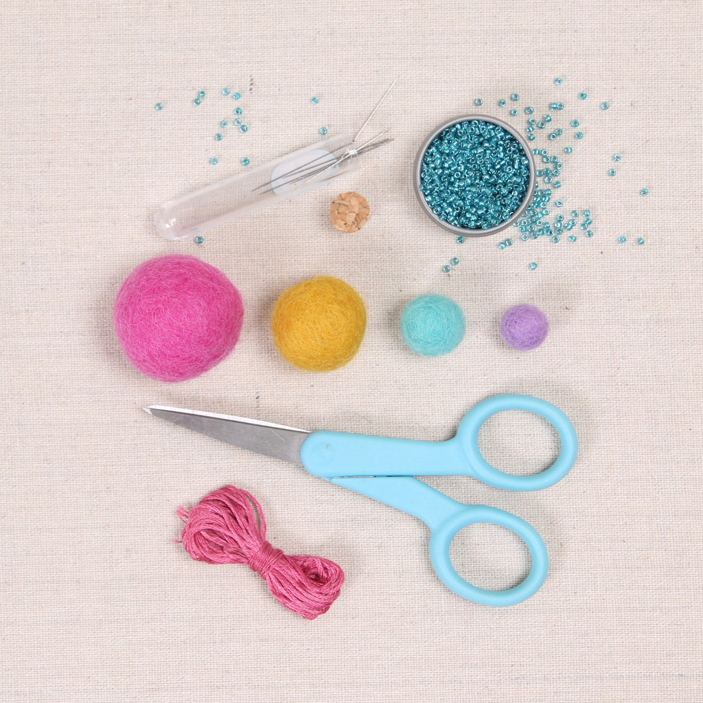 Orchid Felt Balls