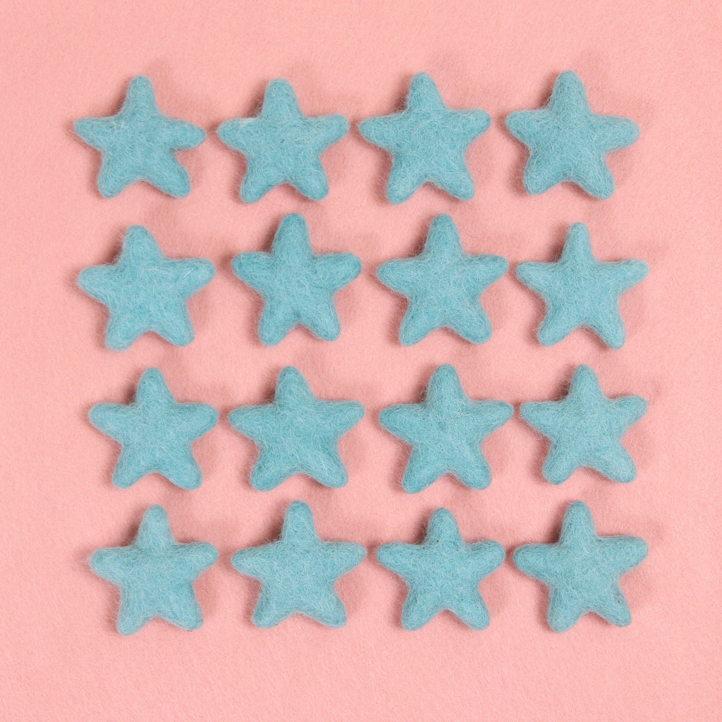 Felt Stars in White