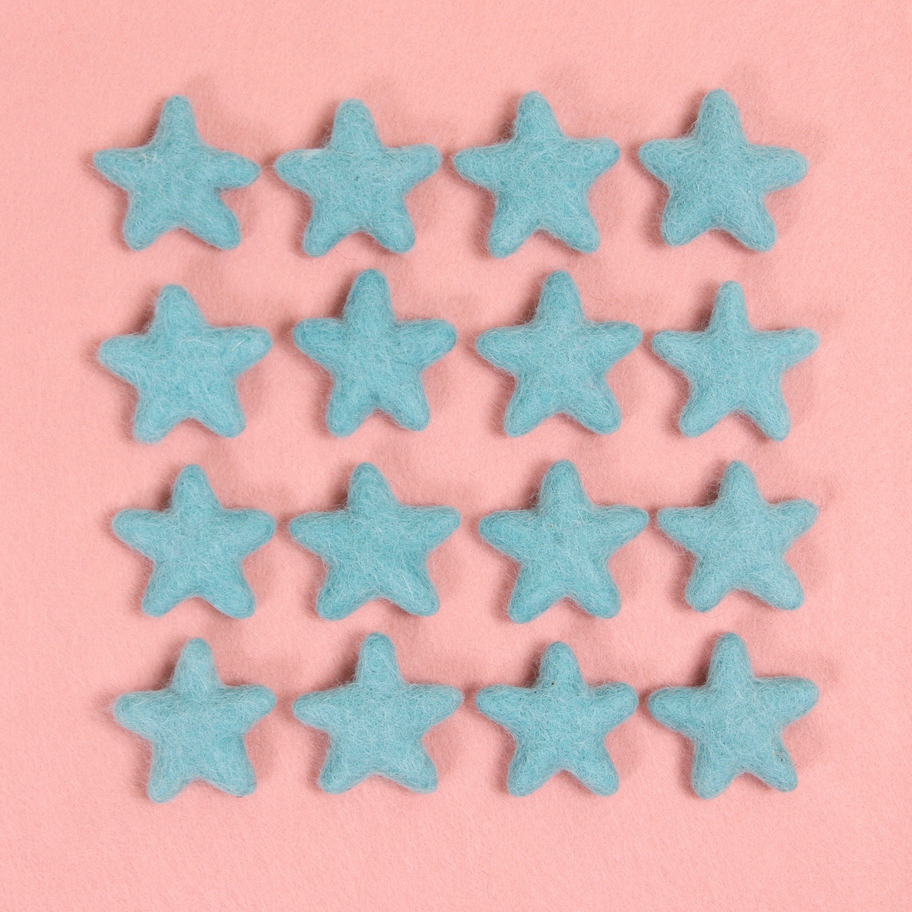 Felt Stars in White