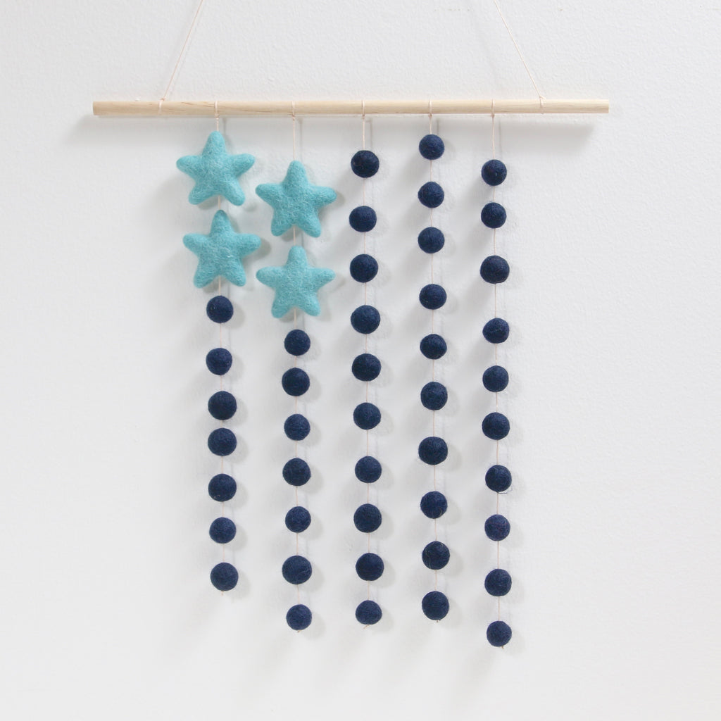 Felt Stars in Midnight