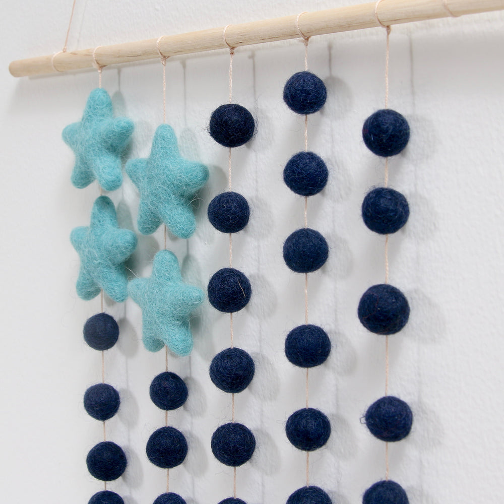 White Felt Stars – Canadian Felt Shop