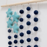 Felt Stars in White