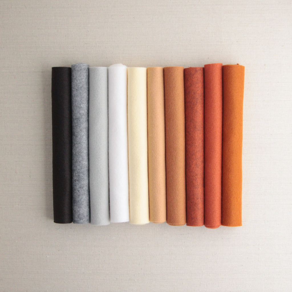 Silver Wool Blend Felt