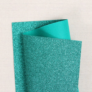 Teal Glitter Felt