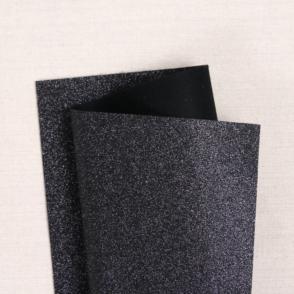 Black Glitter Felt