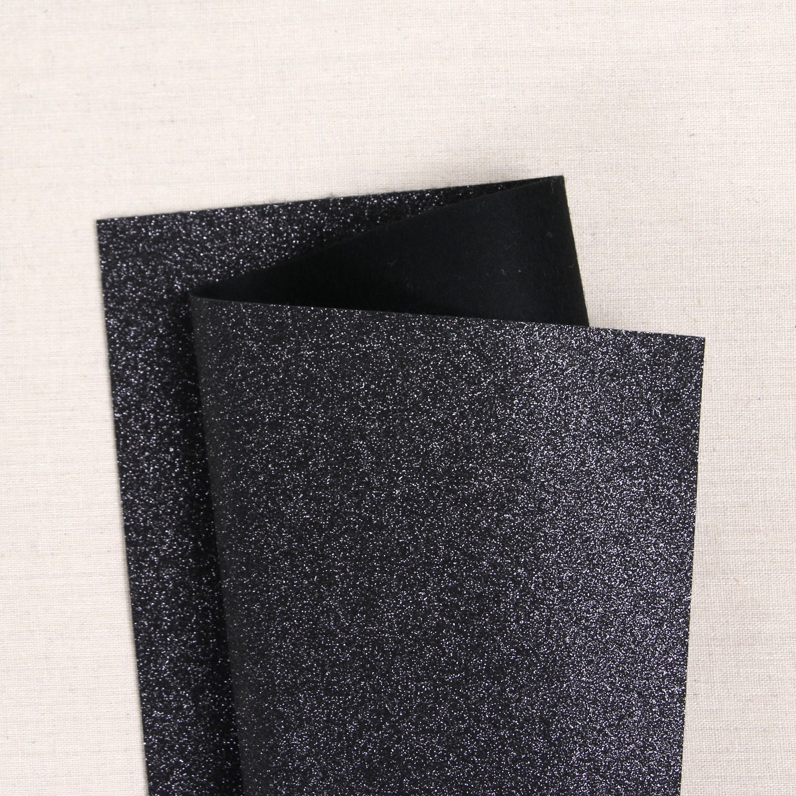 Black Glitter Felt