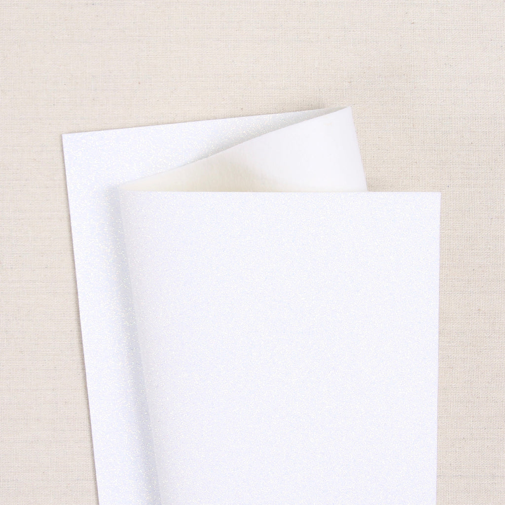 White Glitter Felt