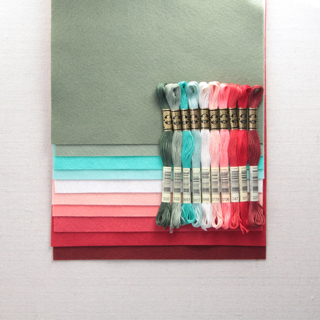 Crimson Wool Blend Felt