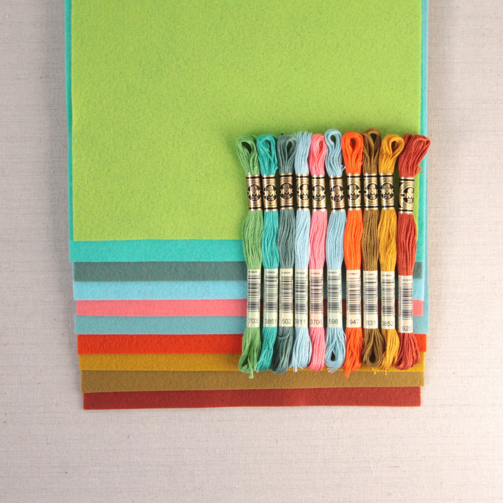 Chartreuse Wool Blend Felt