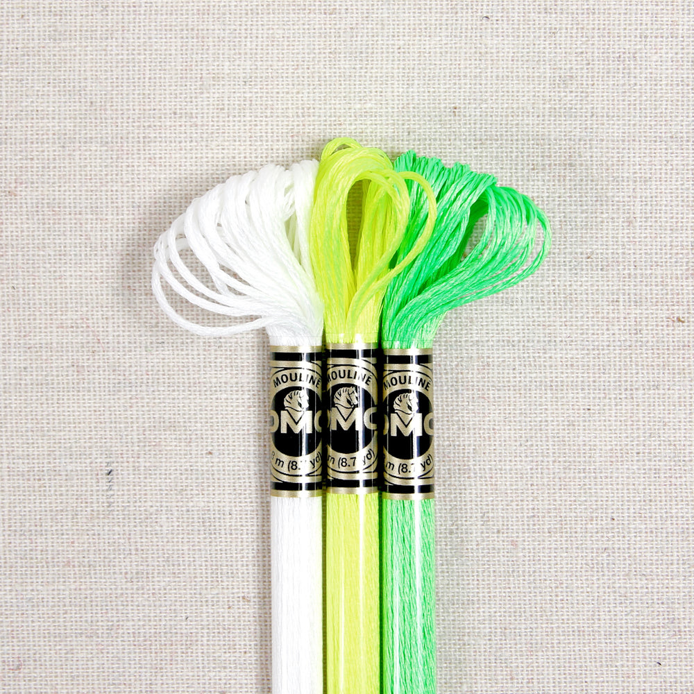 DMC E980 Neon Yellow - Light Effects Embroidery Floss