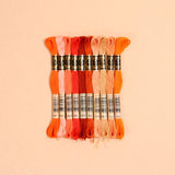DMC Embroidery Floss, Orange Palette