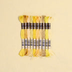 DMC embroidery floss, yellow embroidery floss