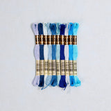 DMC Embroidery Floss, Blue Palette