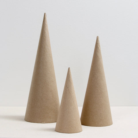 10 x Round Cardboard Cones H:10cm D:5cm Craft Handmade Paper Mache Cre –  Homecrafts