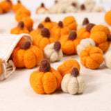 Pumpkin Felted Shapes, Tangerine