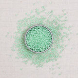 jade beads, mint green beads, light green beads, glass seed beads